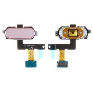 Cable flex puede usarse con Samsung J530F Galaxy J5 2017 , J730F Galaxy J7 2017 ,  teclas del menú, rosado, con plástico, Original PRC 