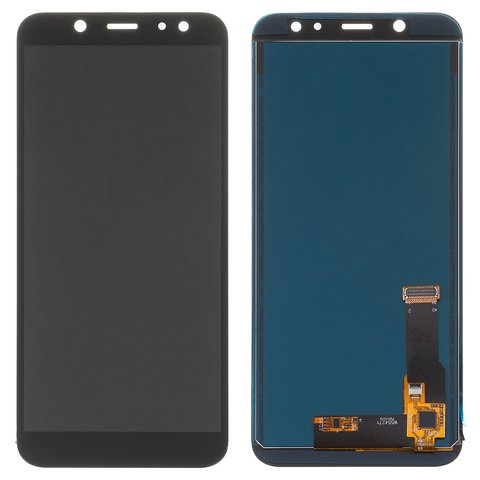 Pantalla LCD puede usarse con Samsung A600 Dual Galaxy A6 2018 , negro, con ajuste de brillo, sin marco, Copy, TFT 