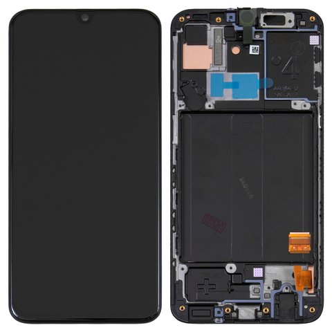Pantalla LCD puede usarse con Samsung A405 Galaxy A40, negro, con marco, Original PRC
