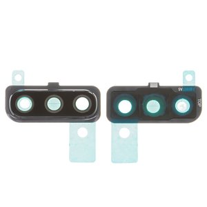 Vidrio de cámara puede usarse con Samsung A505F DS Galaxy A50, negro, con marcos