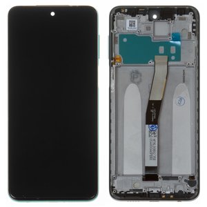 Pantalla LCD puede usarse con Xiaomi Redmi Note 9 Pro, Redmi Note 9S, verde, con marco, Original PRC , M2003J6B2G, M2003J6A1G