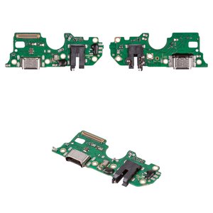 Cable flex puede usarse con Oppo A96 4G, del conector de carga, con micrófono, con componentes, High Copy, placa del cargador