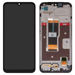 Pantalla LCD puede usarse con Realme C31, negro, con marco, High Copy, RMX3501, FPC MTF065H218 A3