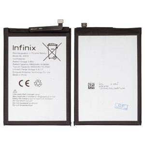 Batería BL 49GX puede usarse con Infinix Hot 11s, Hot 12 Pro X668C , Note 10 X693 , Note 11i, Note 11S X698 , Note 7 X690 , ZERO X Neo, Li Polymer, 3.85 V, 5000 mAh, Original PRC 