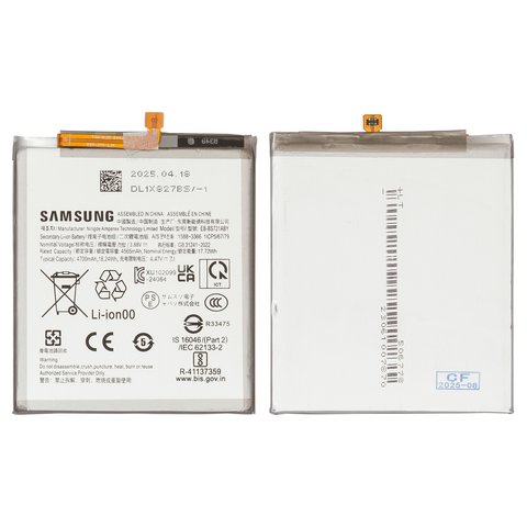Batería EB BS721ABY puede usarse con Samsung S721 Galaxy S24 FE, Li ion, 3.88 V, 4700 mAh, Original PRC 