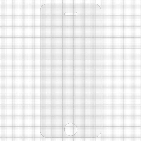 Захисне скло All Spares для Apple iPhone 5, iPhone 5C, iPhone 5S, iPhone SE, 0,26 мм 9H, сумісне з чохлом