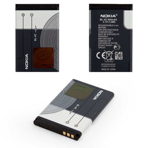 Аккумулятор BL 4C для Nokia 6300, X2 00, Li ion, 3,7 В, 890 мАч, Original PRC 