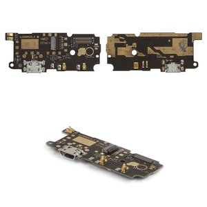 Шлейф для Xiaomi Redmi Note 4, конектора зарядки, з мікрофоном, High Copy, плата зарядки