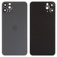 Задняя панель корпуса для iPhone 11 Pro Max, серая, со стеклом камеры, small hole, matte space gray