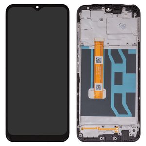 Дисплей для Realme C25, C25s, чорний, з рамкою, High Copy, RMX3193, RMX3191, RMX3195, RMX3197, FPC HT065H113 A1