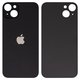 Задня панель корпуса для iPhone 14 Plus, чорна, не потрібно знімати скло камери, Midnight, big hole