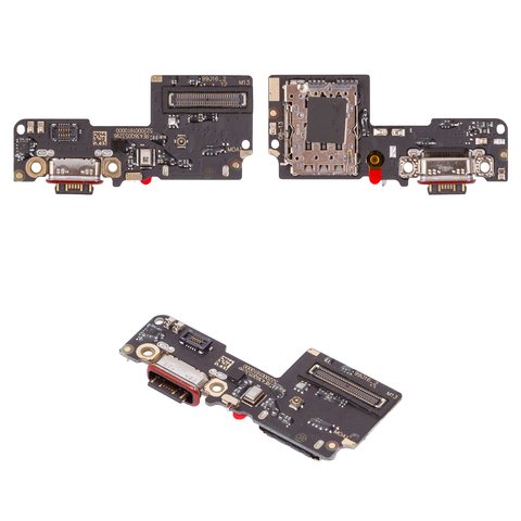 Шлейф для Xiaomi Poco X7, Redmi Note 14 Pro 5G, коннектора зарядки, с компонентами, Original PRC , плата зарядки