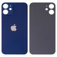 Задняя панель корпуса для iPhone 12 mini, синяя, не нужно снимать стекло камеры, Original (PRC), big hole