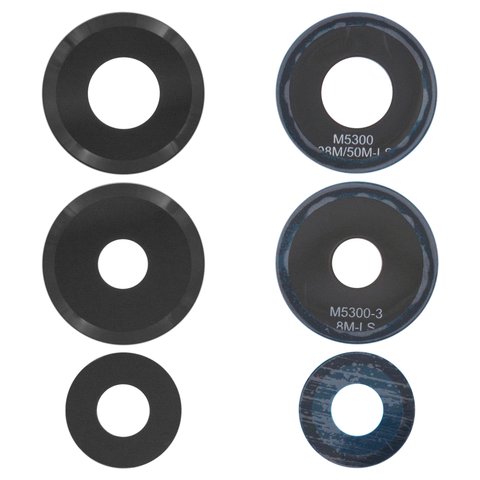 Скло камери для Xiaomi Redmi Note 14 5G, чорне, без рамки, комплект 3 шт.