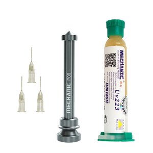 Флюс паста Mechanic UV223, з металевим штовхачем, для безсвинцевого паяння, нейтральний, 10 мл