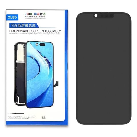 Дисплей для iPhone 14, чорний, з рамкою, High Copy, без помилки, OLED  JCID diagnosable
