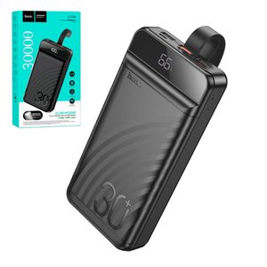 Power bank Hoco J123B, 30000 мАч, 22,5 Вт, черный, Quick Charge, Power Delivery PD , #6942007612081