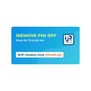 iRemove FMI OFF iPad Air 13 inch M4 лише WiFi моделі [iPad16,10]