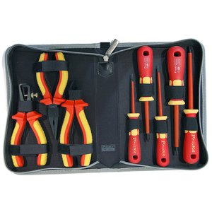 Набор отверток и плоскогубцев Pro'sKit PK-2801 с изолированными рукоятками для работы под напряжением до 1000 В Набор отверток и плоскогубцев Pro'sKit PK-2801 с изолированными рукоятками для работы под напряжением до 1000 В