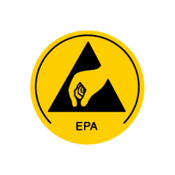 Pegatinas informativas sobre la seguridad antiestática